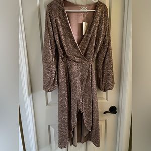 Joy Folie Amina dress in bronze